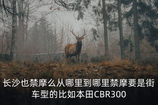 長沙也禁摩么從哪里到哪里禁摩要是街車型的比如本田CBR300
