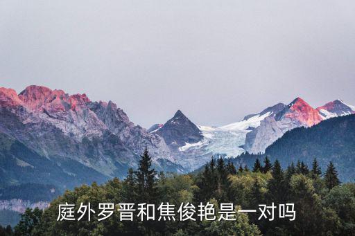 庭外羅晉和焦俊艷是一對嗎