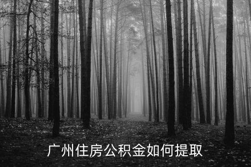 廣州住房公積金如何提取