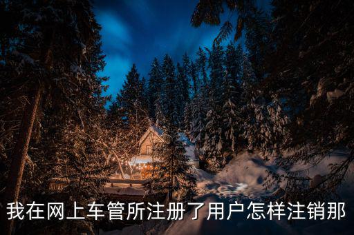 我在網(wǎng)上車管所注冊了用戶怎樣注銷那