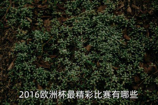 2016歐洲杯最精彩比賽有哪些