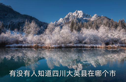 有沒有人知道四川大英縣在哪個市