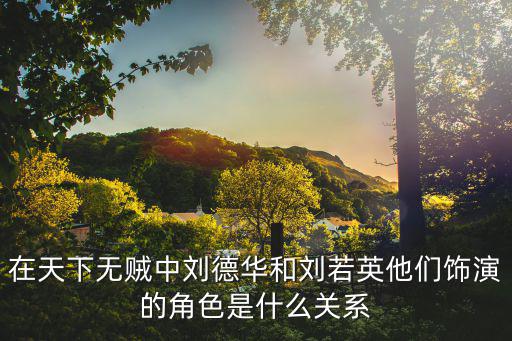 在天下無賊中劉德華和劉若英他們飾演的角色是什么關系