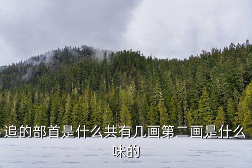 追的部首是什么共有幾畫第二畫是什么味的