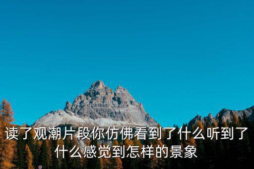 讀了觀潮片段你仿佛看到了什么聽到了什么感覺到怎樣的景象