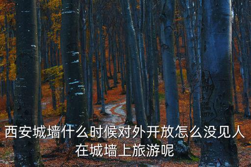 西安城墻開放時間，西安城墻什么時候對外開放怎么沒見人在城墻上旅游呢