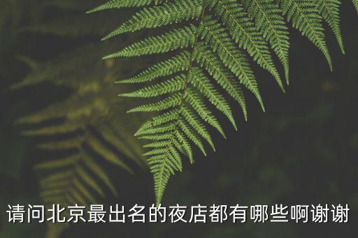 請問北京最出名的夜店都有哪些啊謝謝