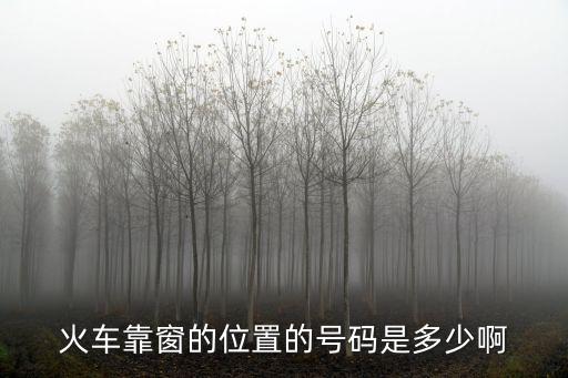 火車靠窗的位置的號碼是多少啊