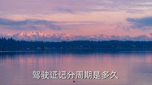 駕駛證記分周期是多久