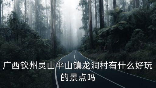 龍洞風景區，廣西欽州靈山平山鎮龍洞村有什么好玩的景點嗎