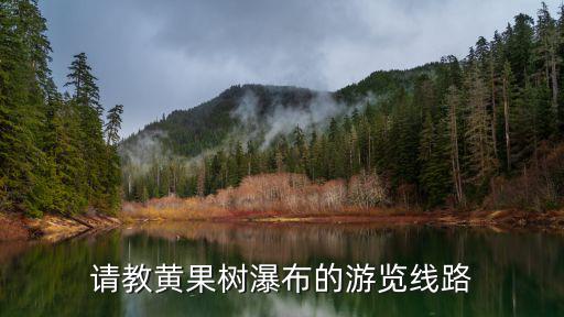 請教黃果樹瀑布的游覽線路