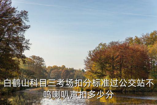 白鶴山科目三考場扣分標準過公交站不嗚喇叭聲扣多少分