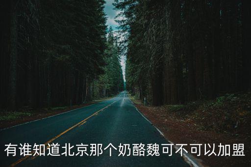 有誰知道北京那個奶酪魏可不可以加盟
