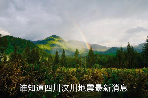 四川地震新聞，誰知道四川汶川地震最新消息