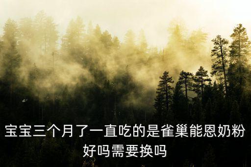 寶寶三個月了一直吃的是雀巢能恩奶粉好嗎需要換嗎
