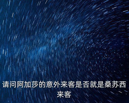 請問阿加莎的意外來客是否就是桑蘇西來客