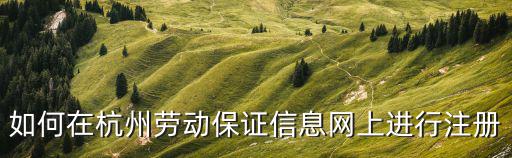 如何在杭州勞動(dòng)保證信息網(wǎng)上進(jìn)行注冊(cè)
