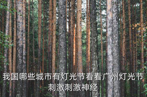 我國哪些城市有燈光節看看廣州燈光節刺激刺激神經