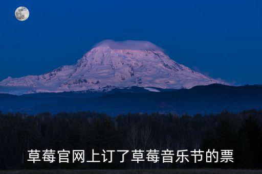 草莓官網上訂了草莓音樂節的票