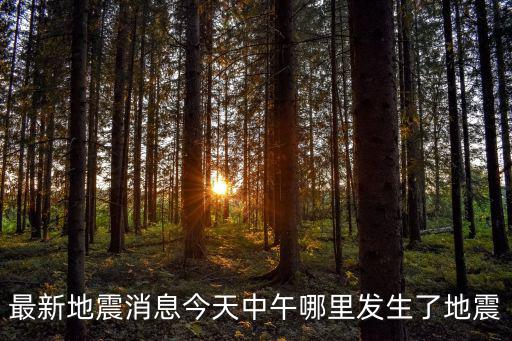 最新地震消息今天中午哪里發(fā)生了地震