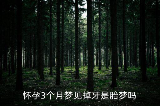 懷孕3個月夢見掉牙是胎夢嗎