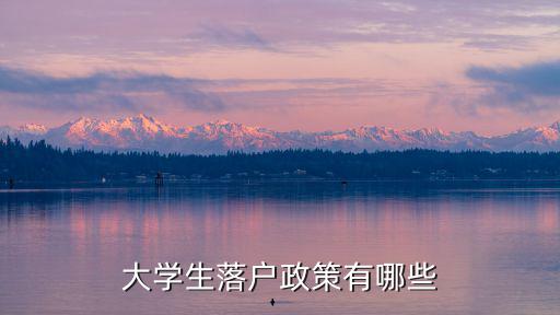 大學(xué)生落戶政策有哪些