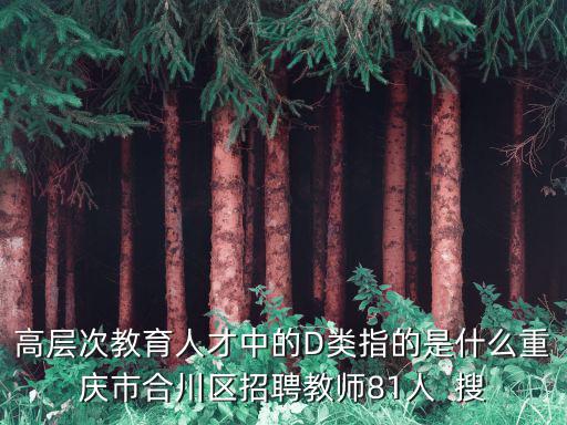 高層次教育人才中的D類指的是什么重慶市合川區招聘教師81人  搜