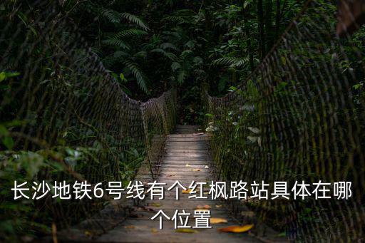 長沙地鐵6號線有個紅楓路站具體在哪個位置