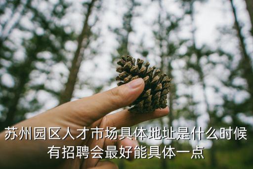 蘇州園區人才市場具體地址是什么時候有招聘會最好能具體一點