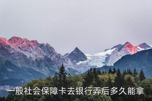 一般社會(huì)保障卡去銀行弄后多久能拿