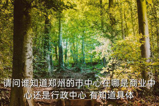 鄭州市中心，鄭州的市中心在哪兒