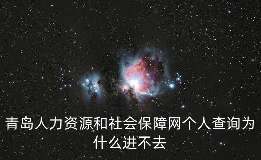 青島人力資源和社會(huì)保障網(wǎng)個(gè)人查詢?yōu)槭裁催M(jìn)不去