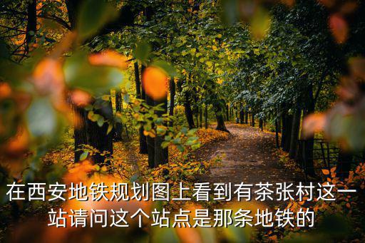 在西安地鐵規劃圖上看到有茶張村這一站請問這個站點是那條地鐵的