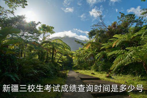 新疆三校生考試成績查詢時間是多少號