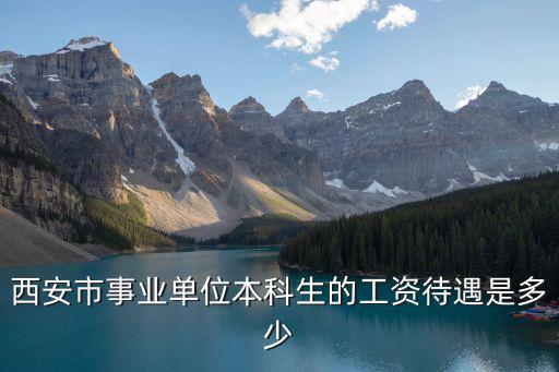 西安市事業單位本科生的工資待遇是多少