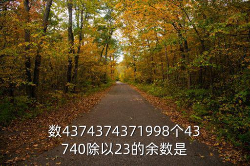 數4374374371998個43740除以23的余數是