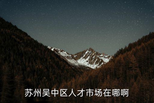 蘇州吳中區人才市場在哪啊