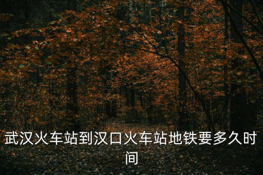 武漢火車(chē)站到漢口火車(chē)站地鐵要多久時(shí)間