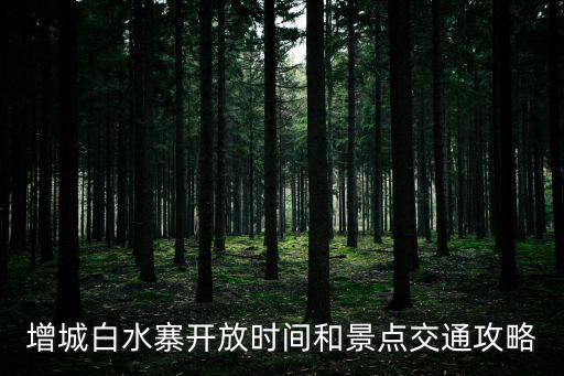 增城白水寨開放時間和景點交通攻略