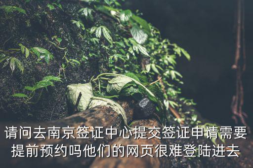 請問去南京簽證中心提交簽證申請需要提前預(yù)約嗎他們的網(wǎng)頁很難登陸進(jìn)去