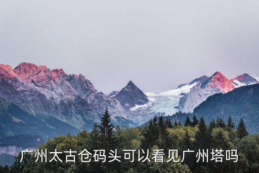 廣州太古倉碼頭可以看見廣州塔嗎