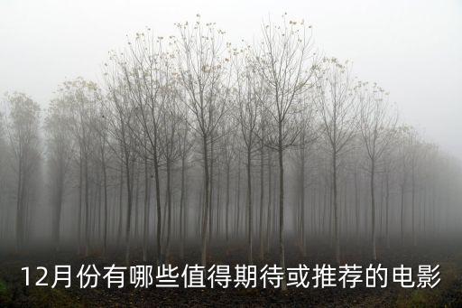 12月份有哪些值得期待或推薦的電影
