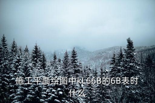 施工平面繪圖中kL66B的6B表時什么