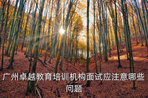 卓越教育培訓(xùn)機(jī)構(gòu)，廣州卓越教育培訓(xùn)機(jī)構(gòu)面試應(yīng)注意哪些問題