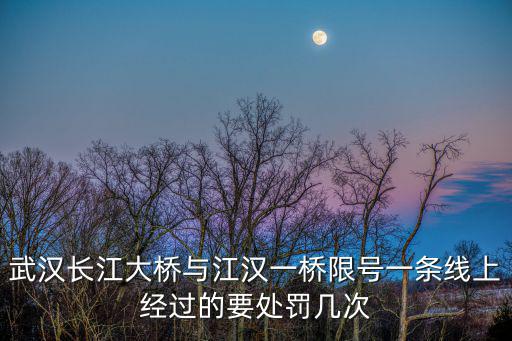 武漢長江大橋與江漢一橋限號一條線上經過的要處罰幾次