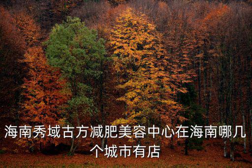 秀域古方減肥，海南秀域古方減肥美容中心在海南哪幾個城市有店