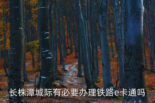 長株潭城際有必要辦理鐵路e卡通嗎