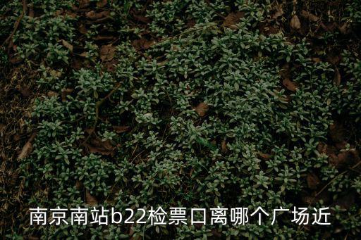 南京南站b22檢票口離哪個(gè)廣場(chǎng)近