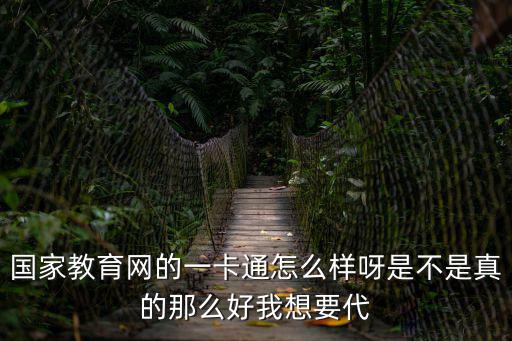 國家教育網，國家教育網的一卡通怎么樣呀是不是真的那么好我想要代