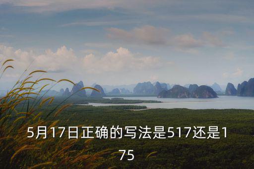 5月17日正確的寫法是517還是175